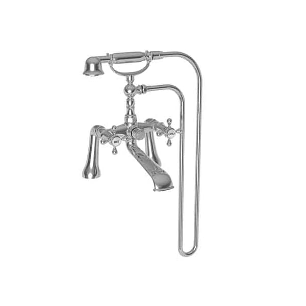 Newport Brass Exposed Tub and Hand Shower Set, Polished Chrome, Deck